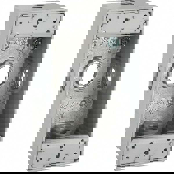 Electrical Outlet Box: Aluminum, Rectangle, 4.57